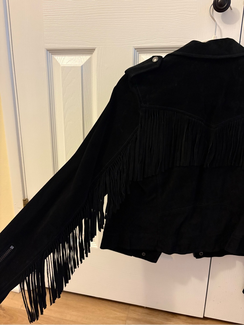 Blank NYC Black Suede Fringe Moto Jacket - Picture 5 of 5